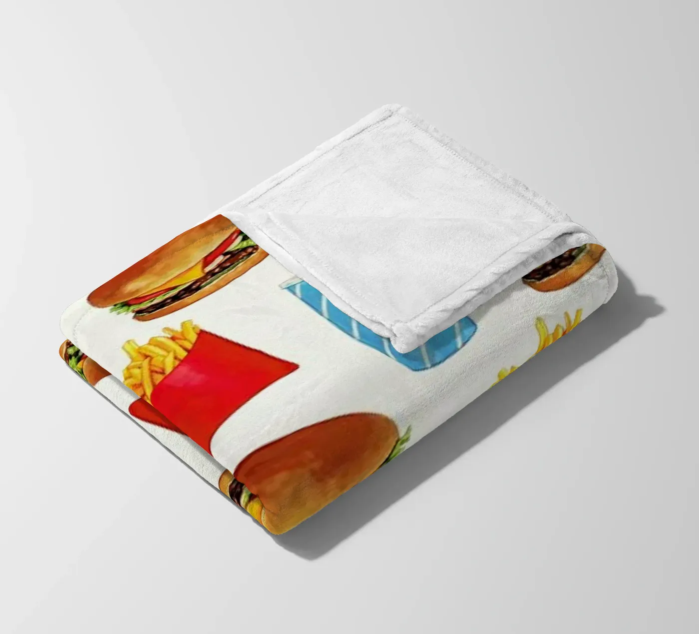 Combo Meal Pattern White Fleecedecke von Kelly Gilleran