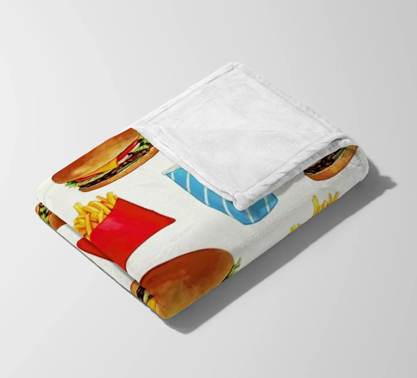 Combo Meal Pattern White Fleecedecke von Kelly Gilleran