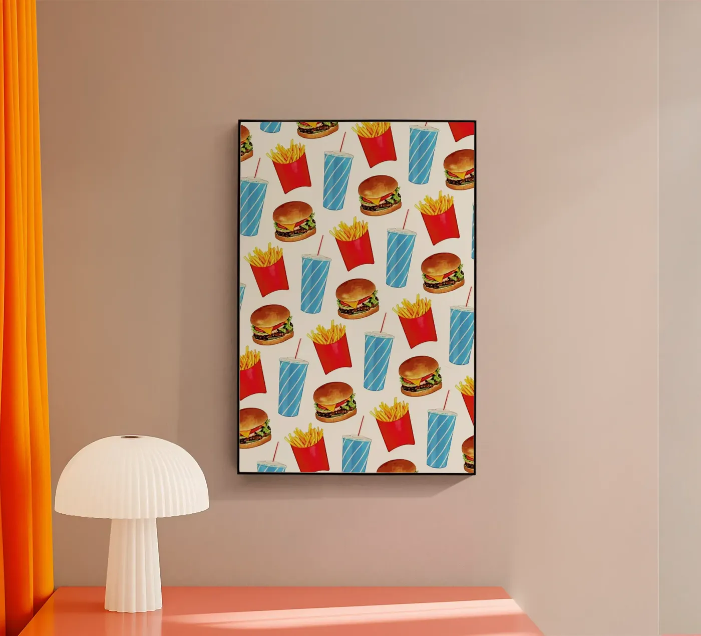 Combo Meal Pattern White Acryl-Glas von Kelly Gilleran