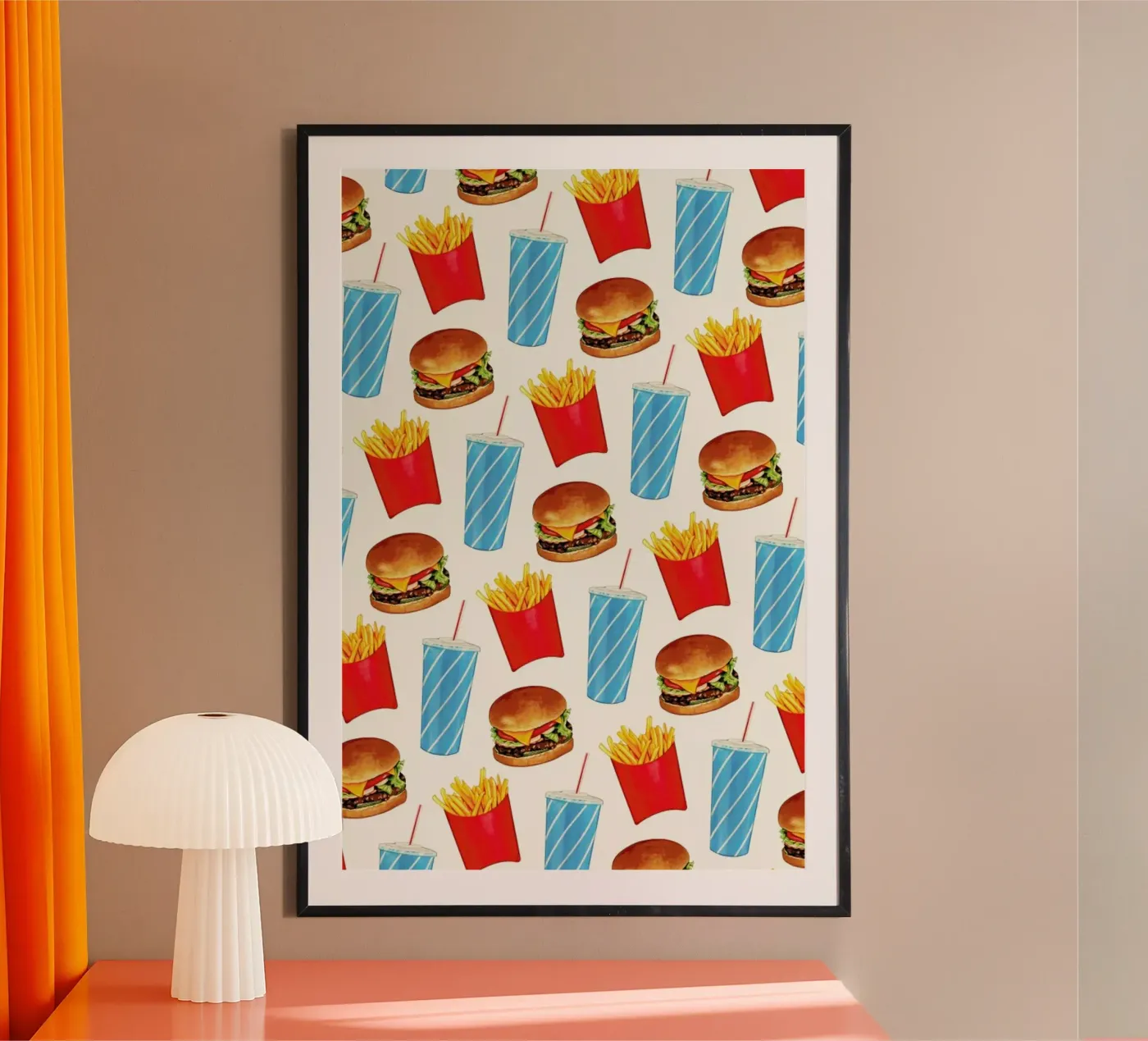 Combo Meal Pattern White poster da Kelly Gilleran