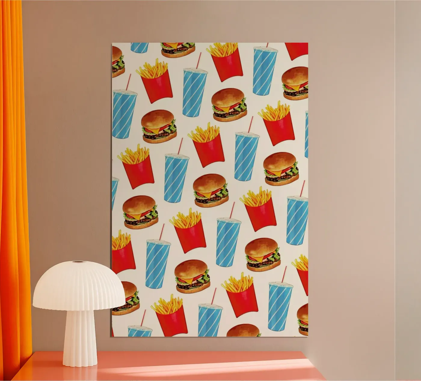 Combo Meal Pattern White poster da Kelly Gilleran
