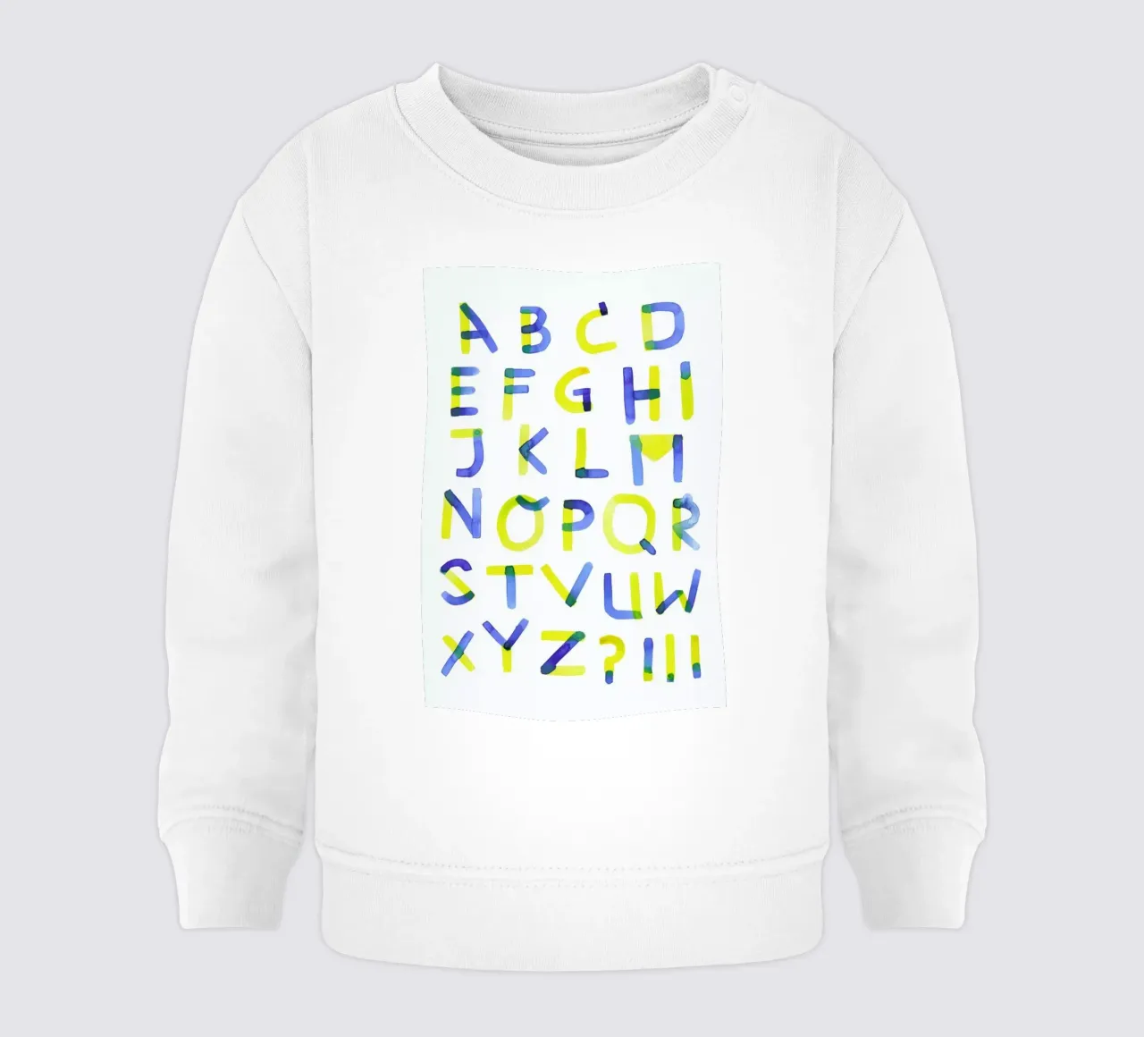 Colourful Alphabet felpa neonato da Little Flourishes
