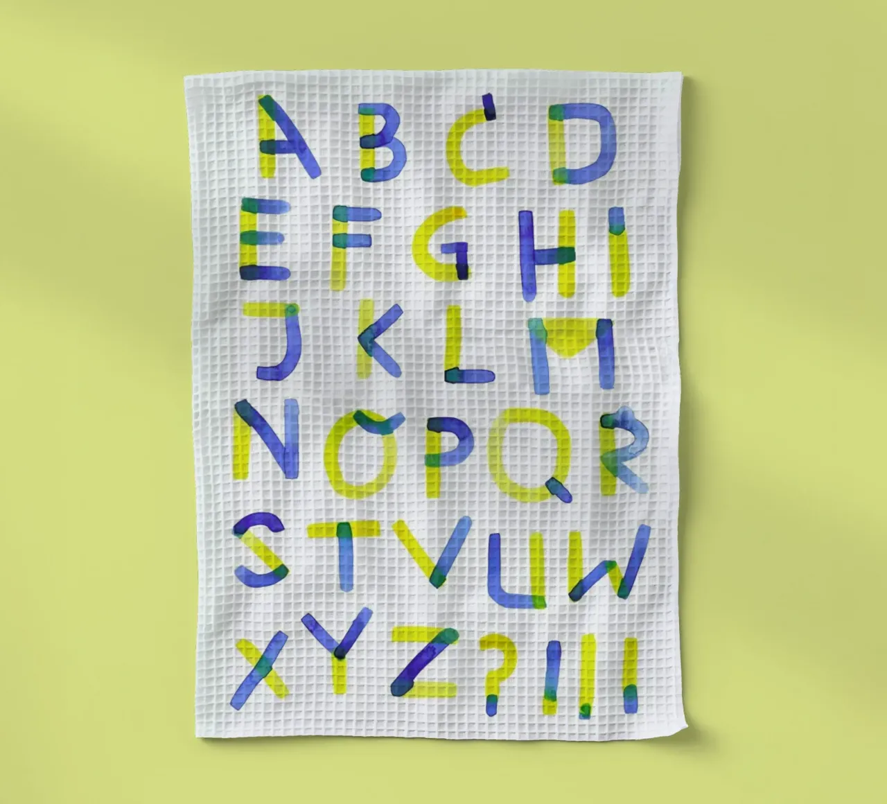 Colourful Alphabet canovaccio da cucina da Little Flourishes