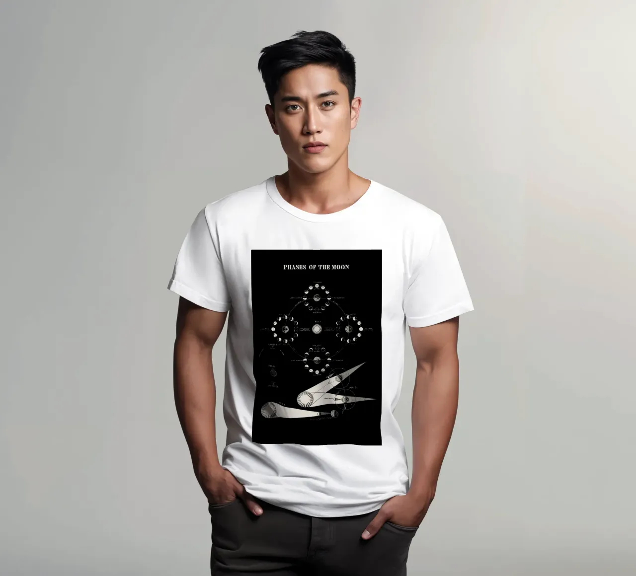 Phases Of The Moon t-shirt da Astër