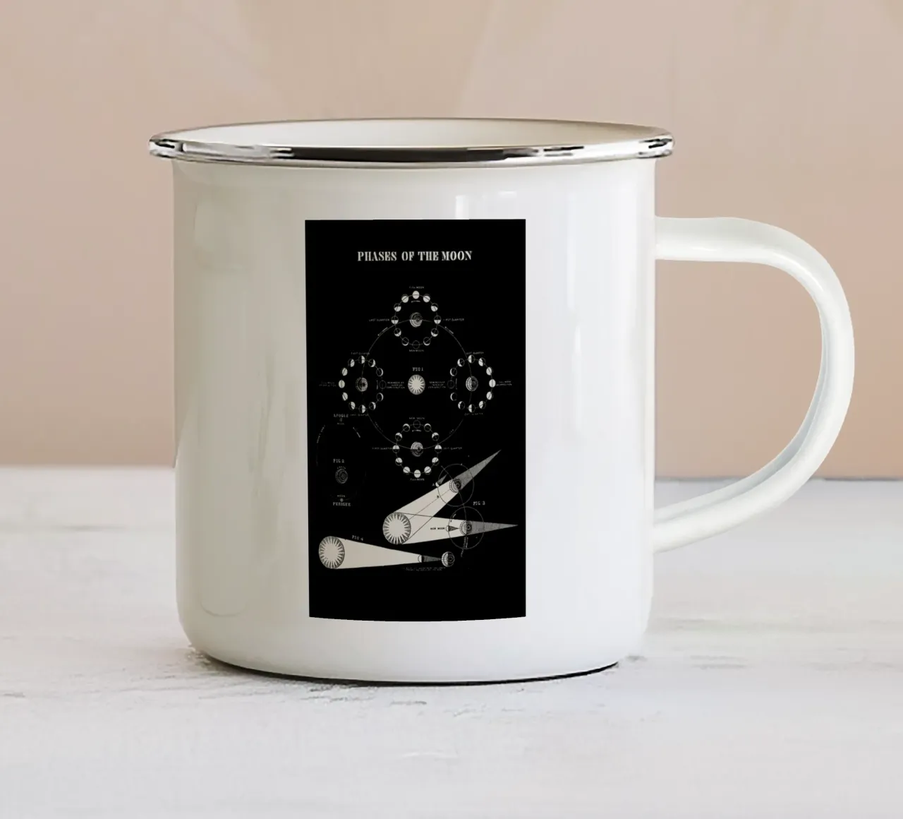 Phases Of The Moon enamel mug by Astër