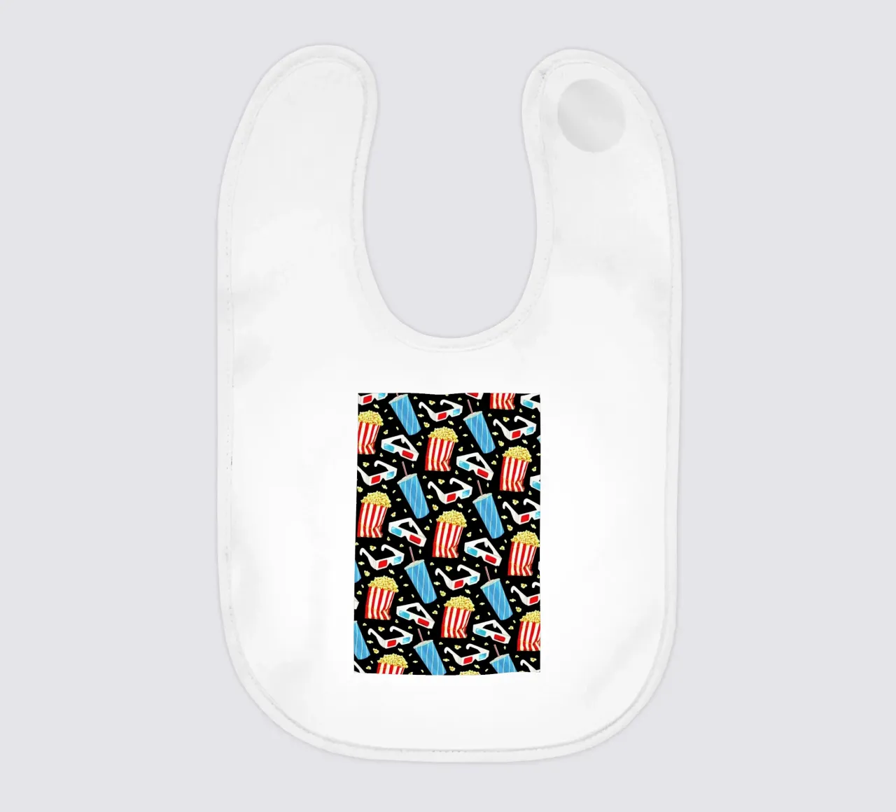 3D Movie Pattern Black babero de Kelly Gilleran