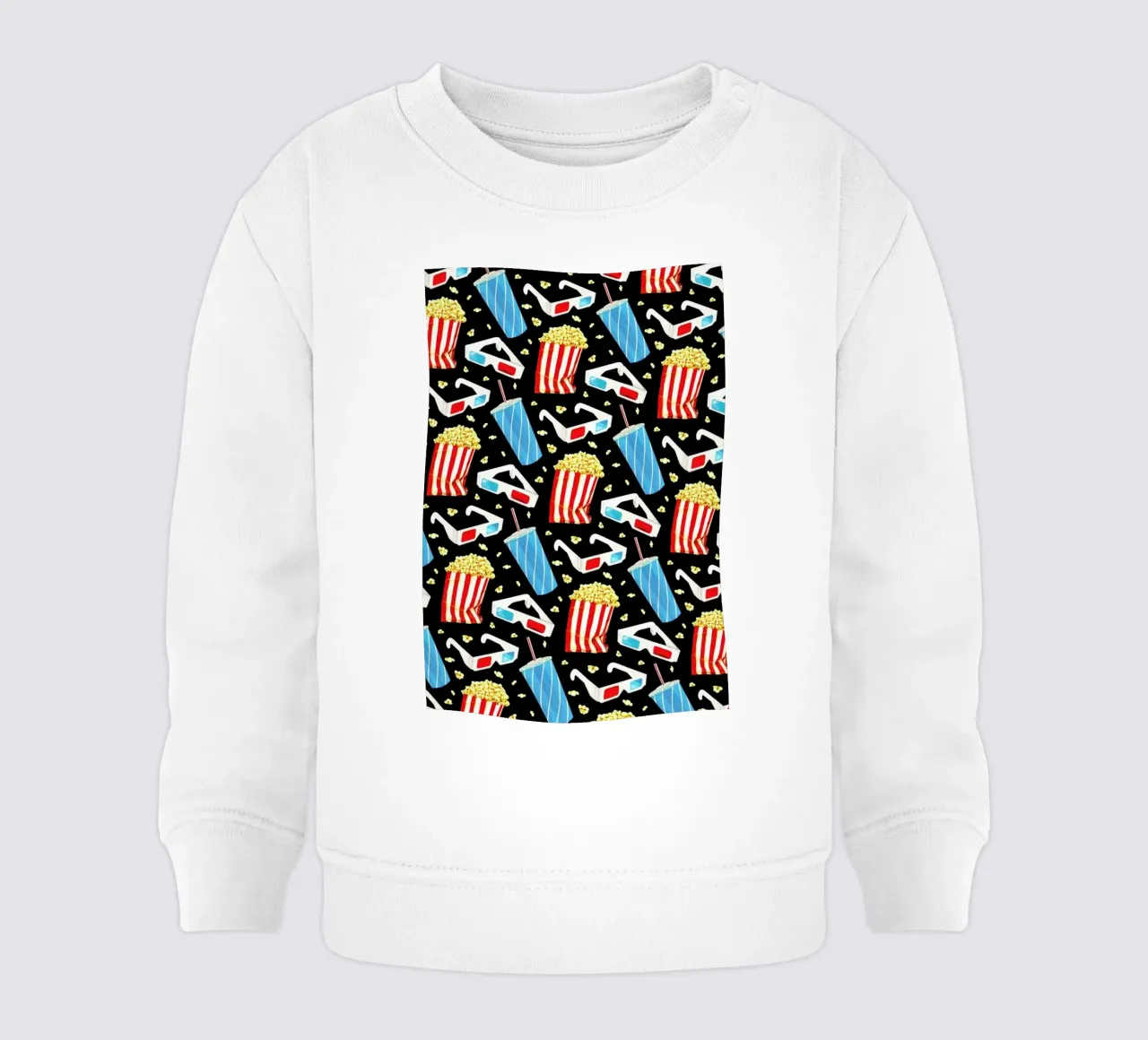 3D Movie Pattern Black baby sweatshirt van Kelly Gilleran