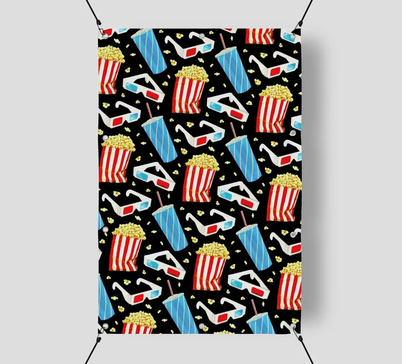 3D Movie Pattern Black telo in pvc da Kelly Gilleran
