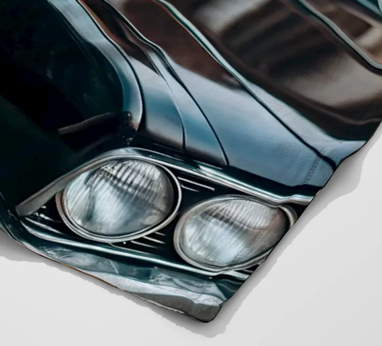 Schwarzer Oldtimer Fleecedecke von CAR EDITION