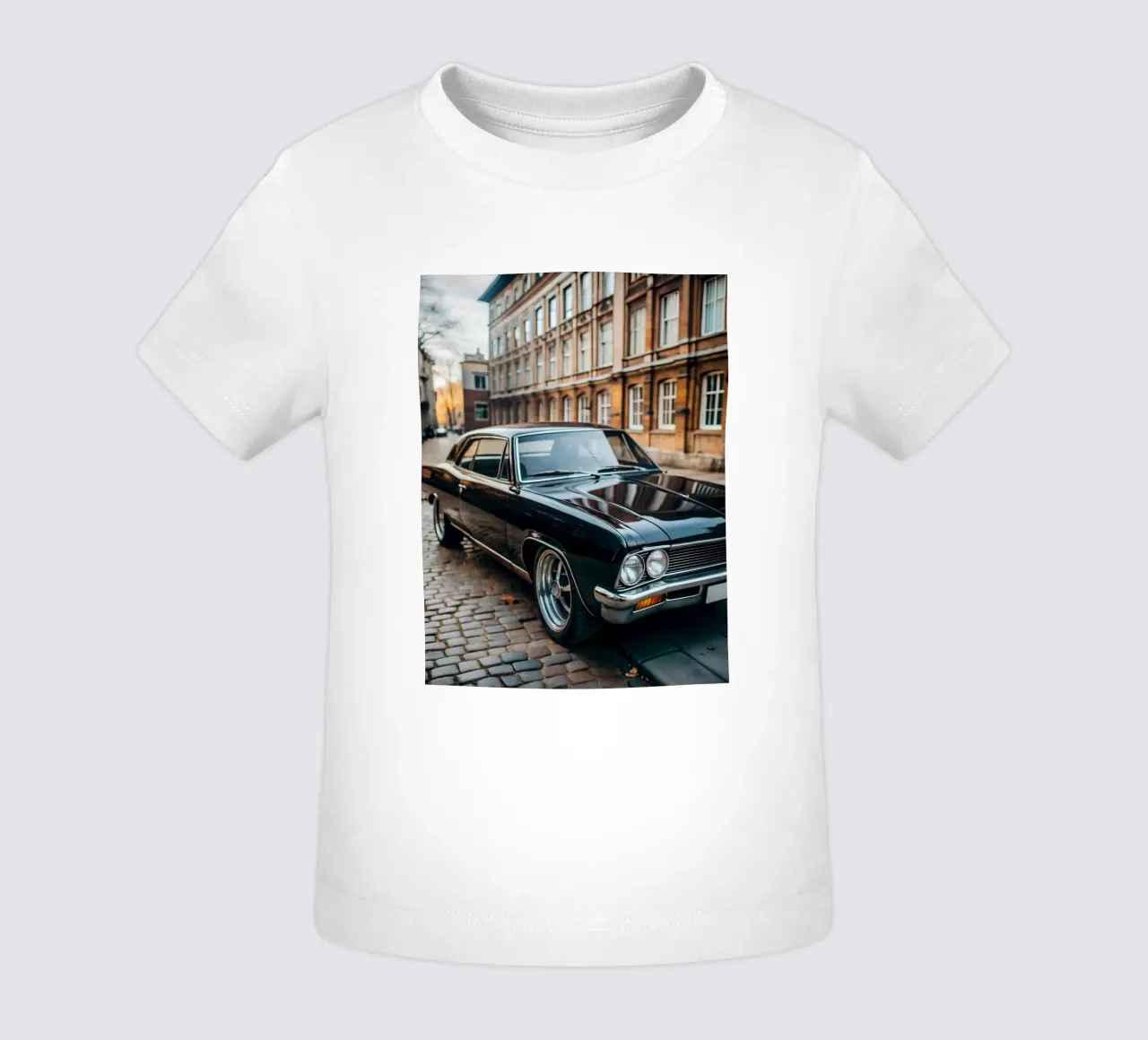 Auto d'epoca nera maglietta neonato da CAR EDITION