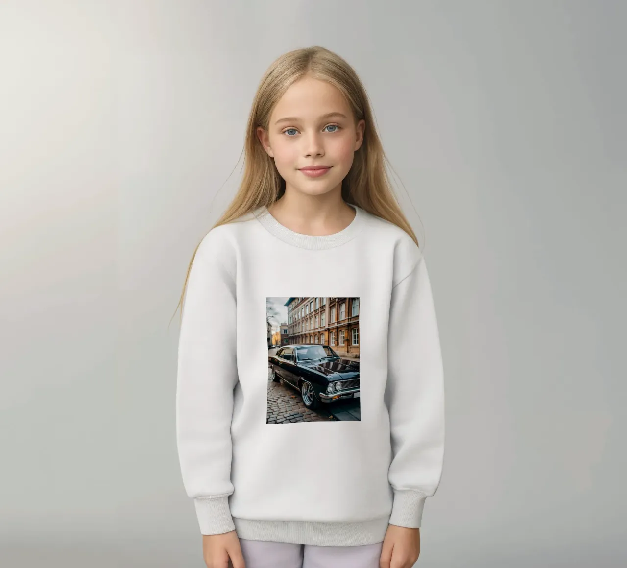 Auto d'epoca nera felpa bambino da CAR EDITION