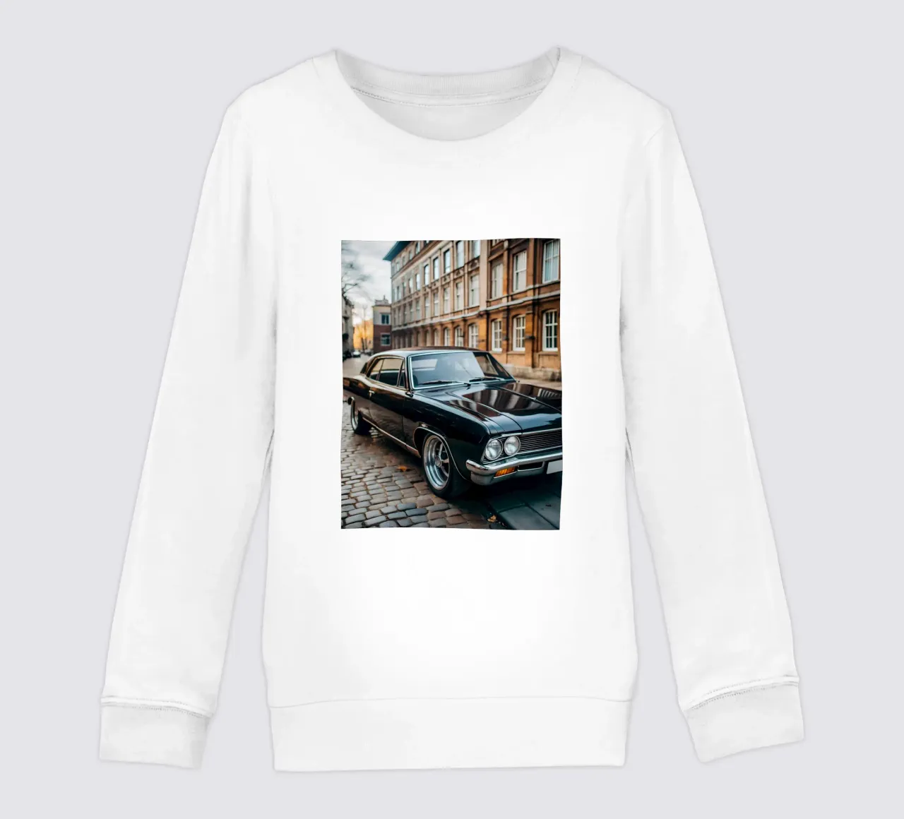 Auto d'epoca nera felpa bambino da CAR EDITION