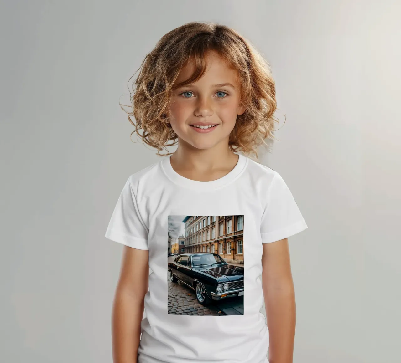 Schwarzer Oldtimer Kinder T-Shirt von CAR EDITION