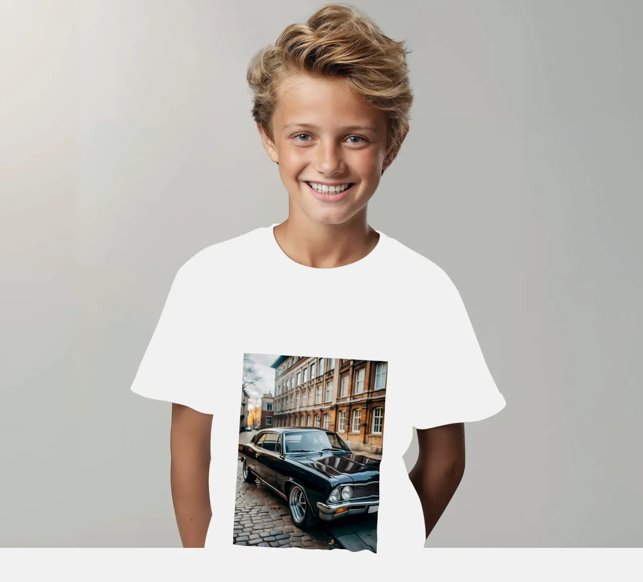 Schwarzer Oldtimer Kinder T-Shirt von CAR EDITION