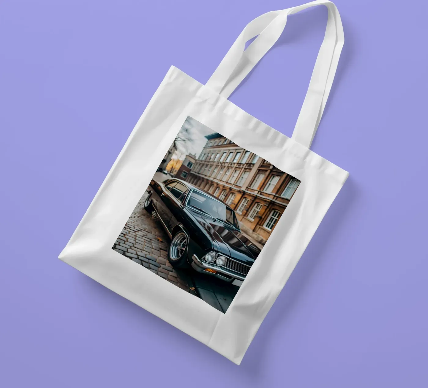 Schwarzer Oldtimer Jutebeutel von CAR EDITION