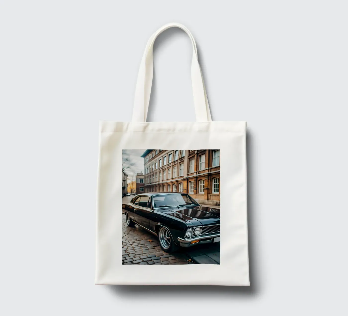 Schwarzer Oldtimer Jutebeutel von CAR EDITION