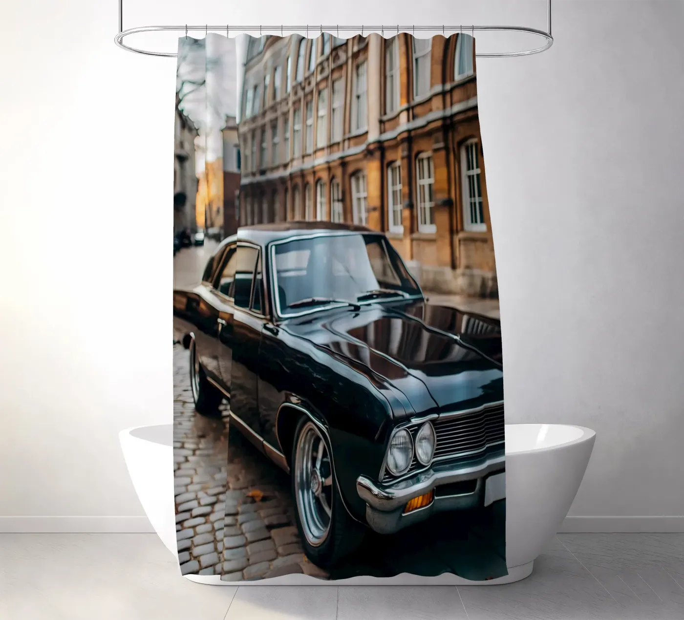 Black Classic Car Duschvorhang von CAR EDITION