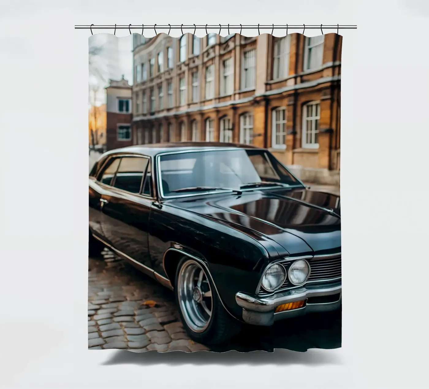 Black Classic Car Duschvorhang von CAR EDITION