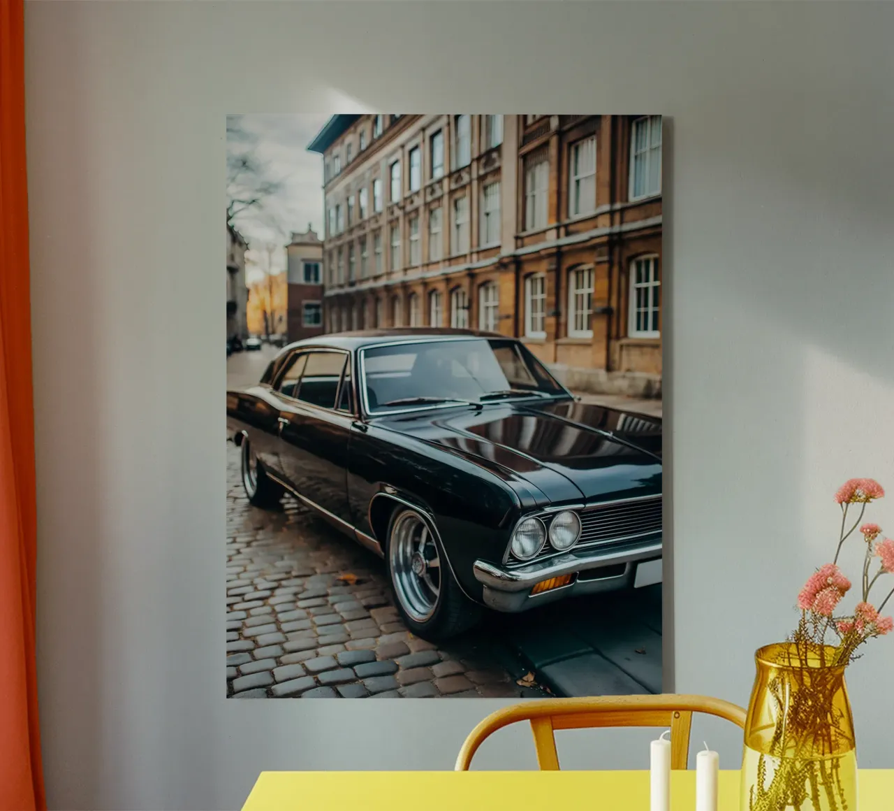 Auto d'epoca nera tela con Cornice a cassetta da CAR EDITION