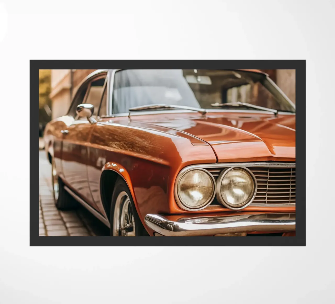 Roter Oldtimer Fußmatte von CAR EDITION