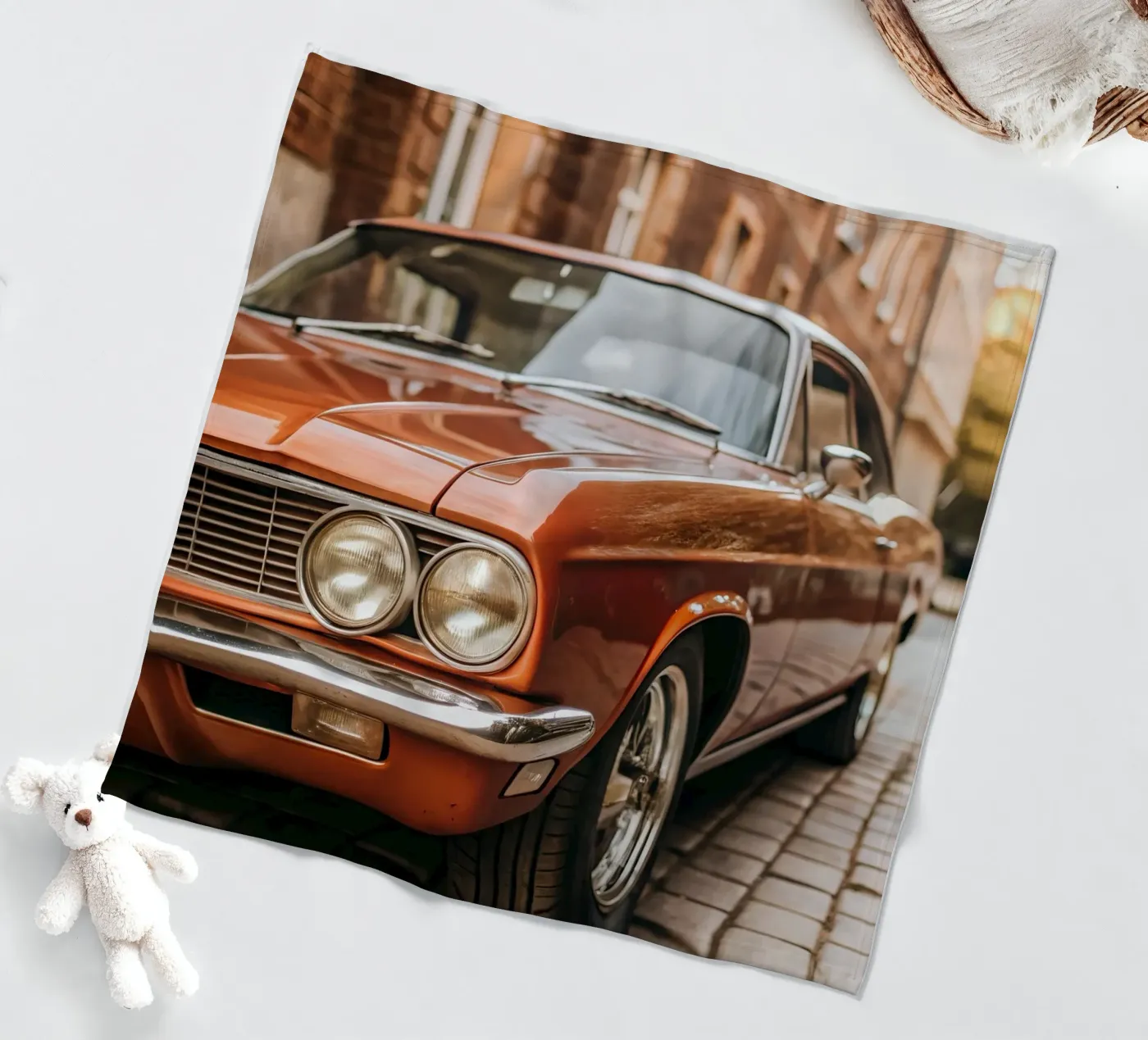 Red Classic Car Fleecedecke von CAR EDITION