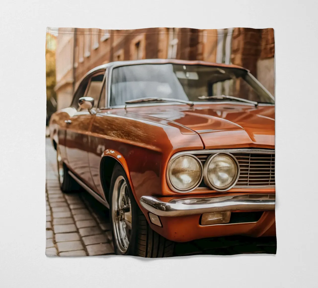 Roter Oldtimer Fleecedecke von CAR EDITION