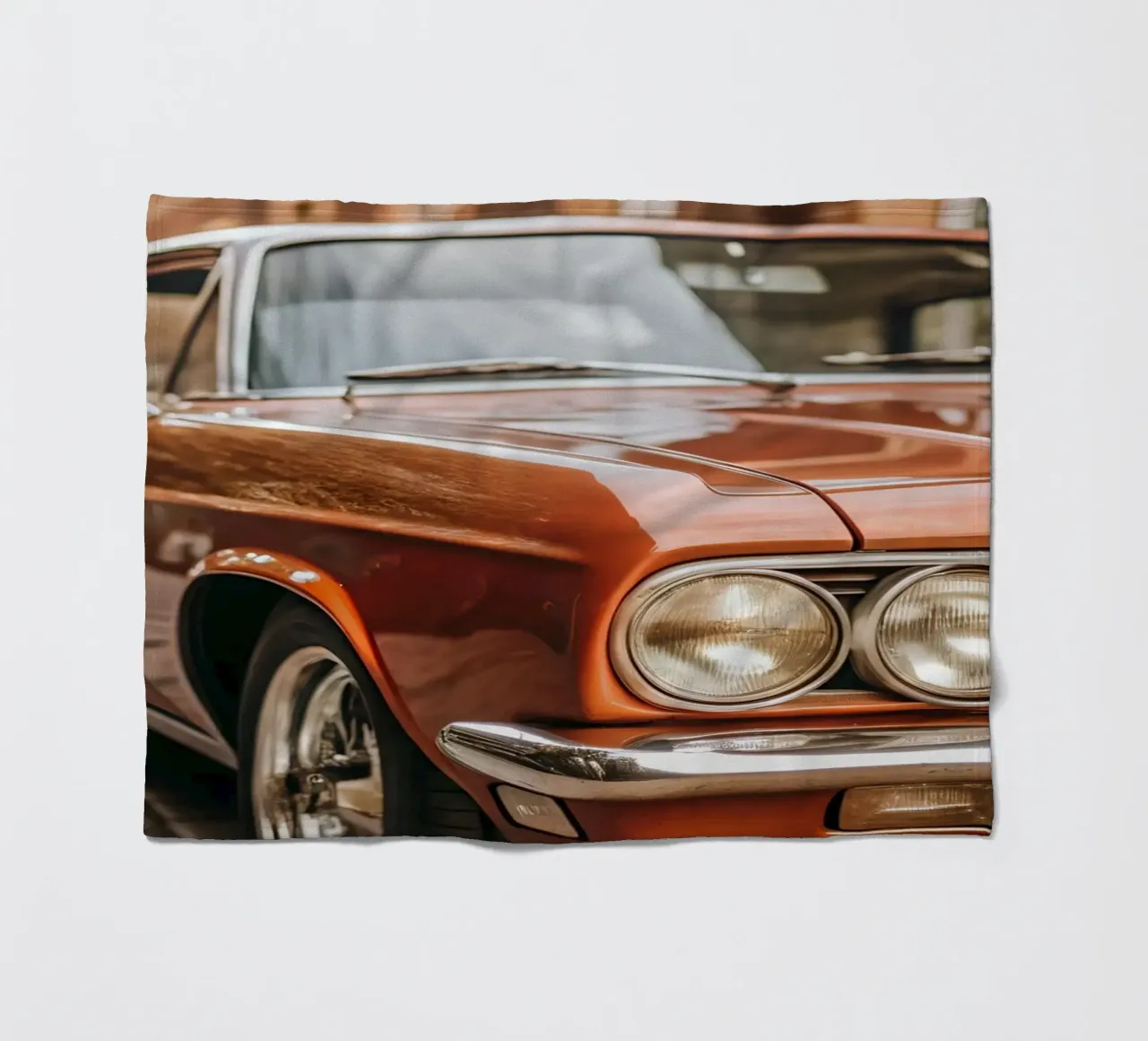 Roter Oldtimer Fleecedecke von CAR EDITION