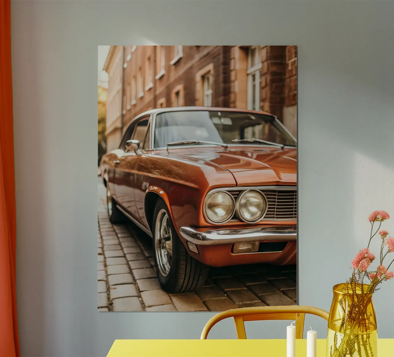 Roter Oldtimer Poster von CAR EDITION