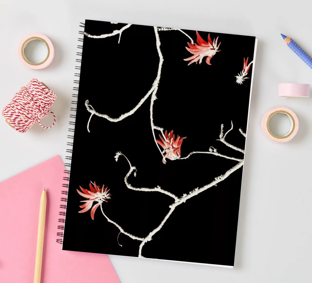 Coral Tree spiral notebook by Shot By Clint