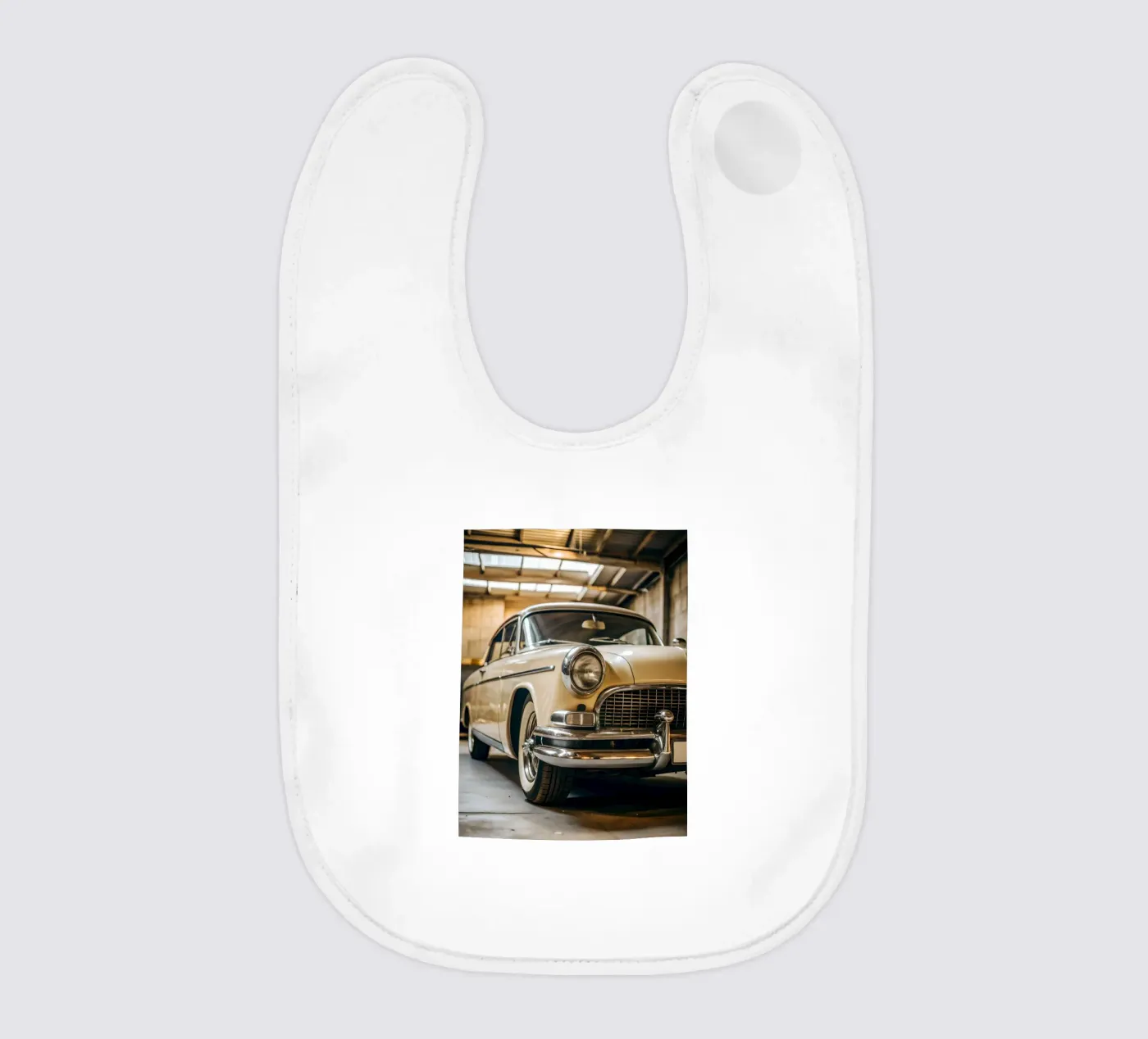 Creme Oldtimer Babylätzchen von CAR EDITION