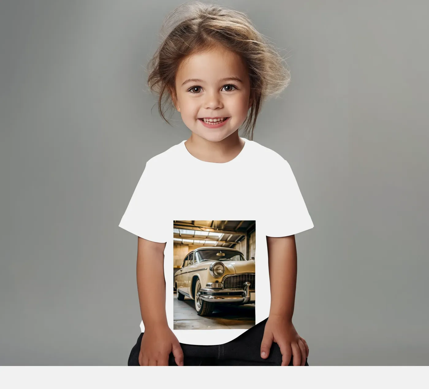 Cream Classic Car t-shirt enfant de CAR EDITION
