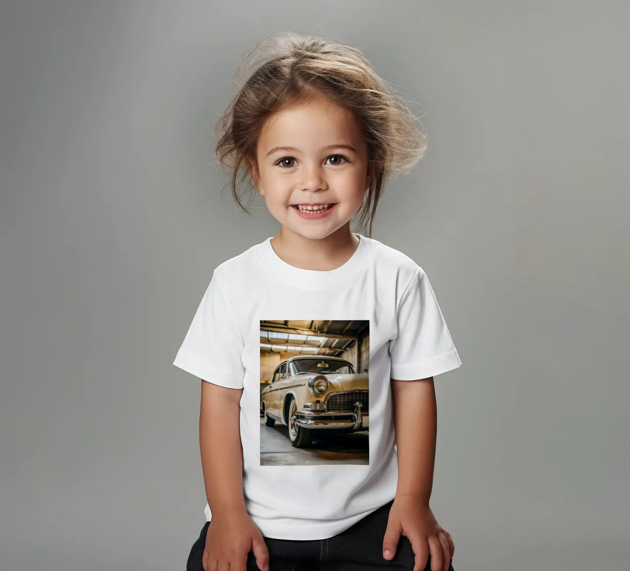 Creme Oldtimer Kinder T-Shirt von CAR EDITION