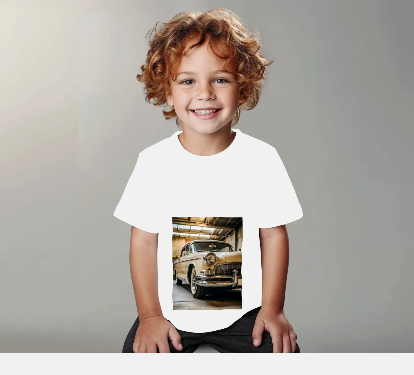 Cream Classic Car t-shirt enfant de CAR EDITION