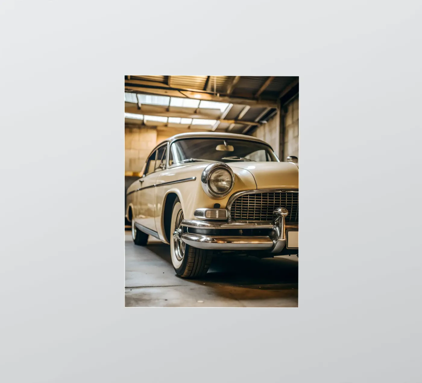 Cream Classic Car Sticker von CAR EDITION