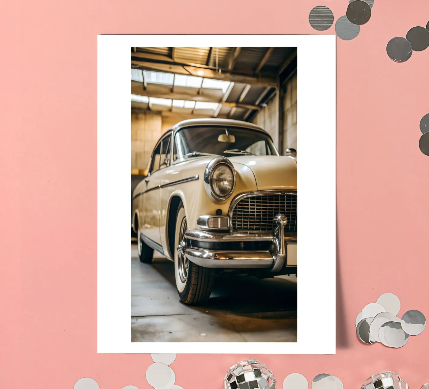 Creme Oldtimer Stickerbogen von CAR EDITION