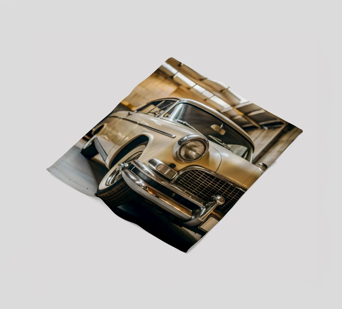 Creme Oldtimer Fleecedecke von CAR EDITION