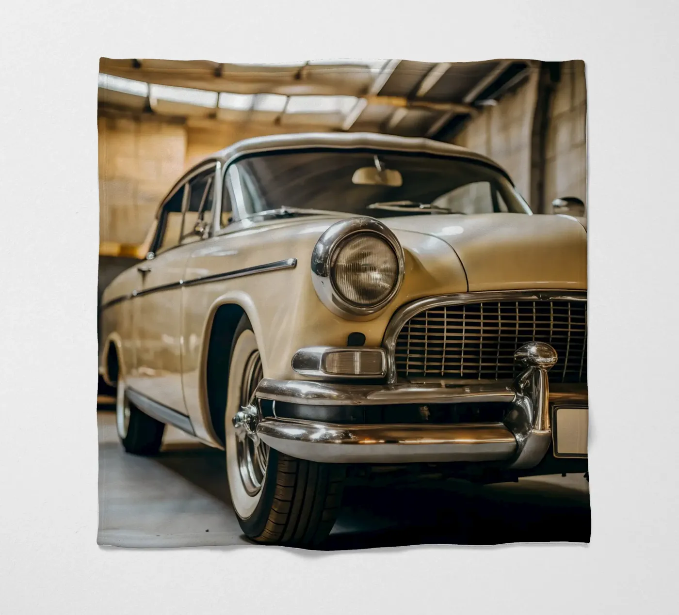 Cream Classic Car plaid polaire de CAR EDITION