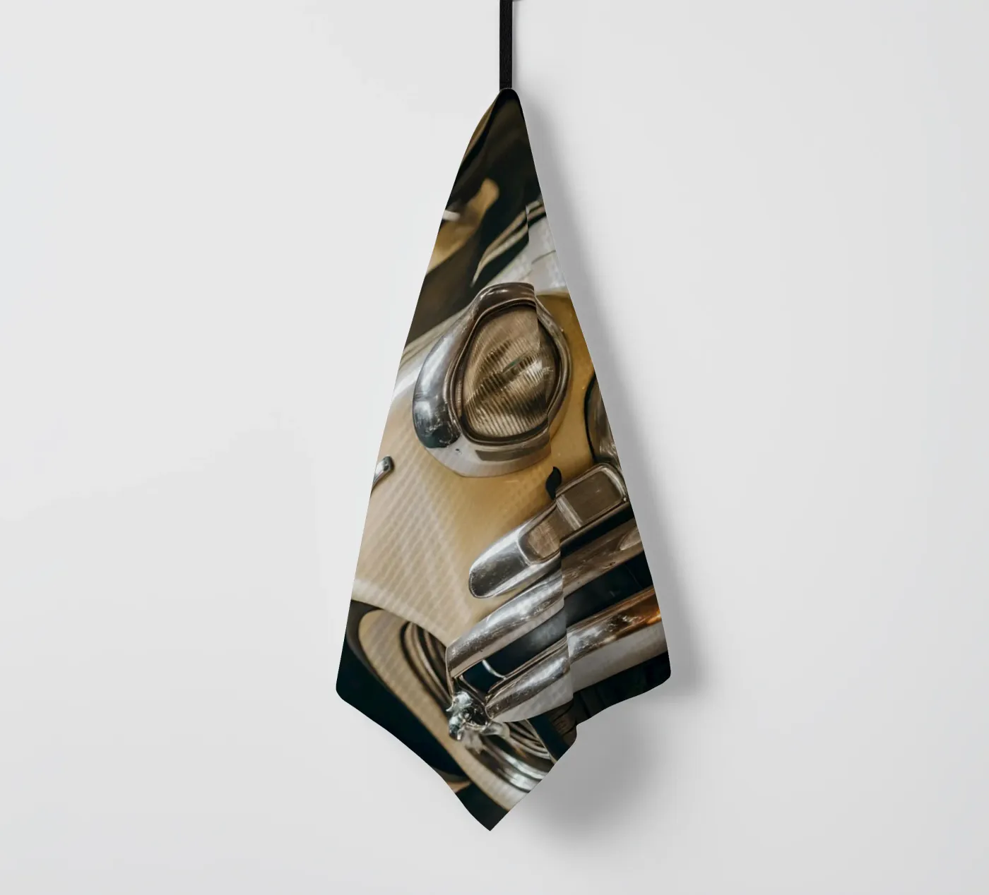 Creme Oldtimer Geschirrtuch von CAR EDITION