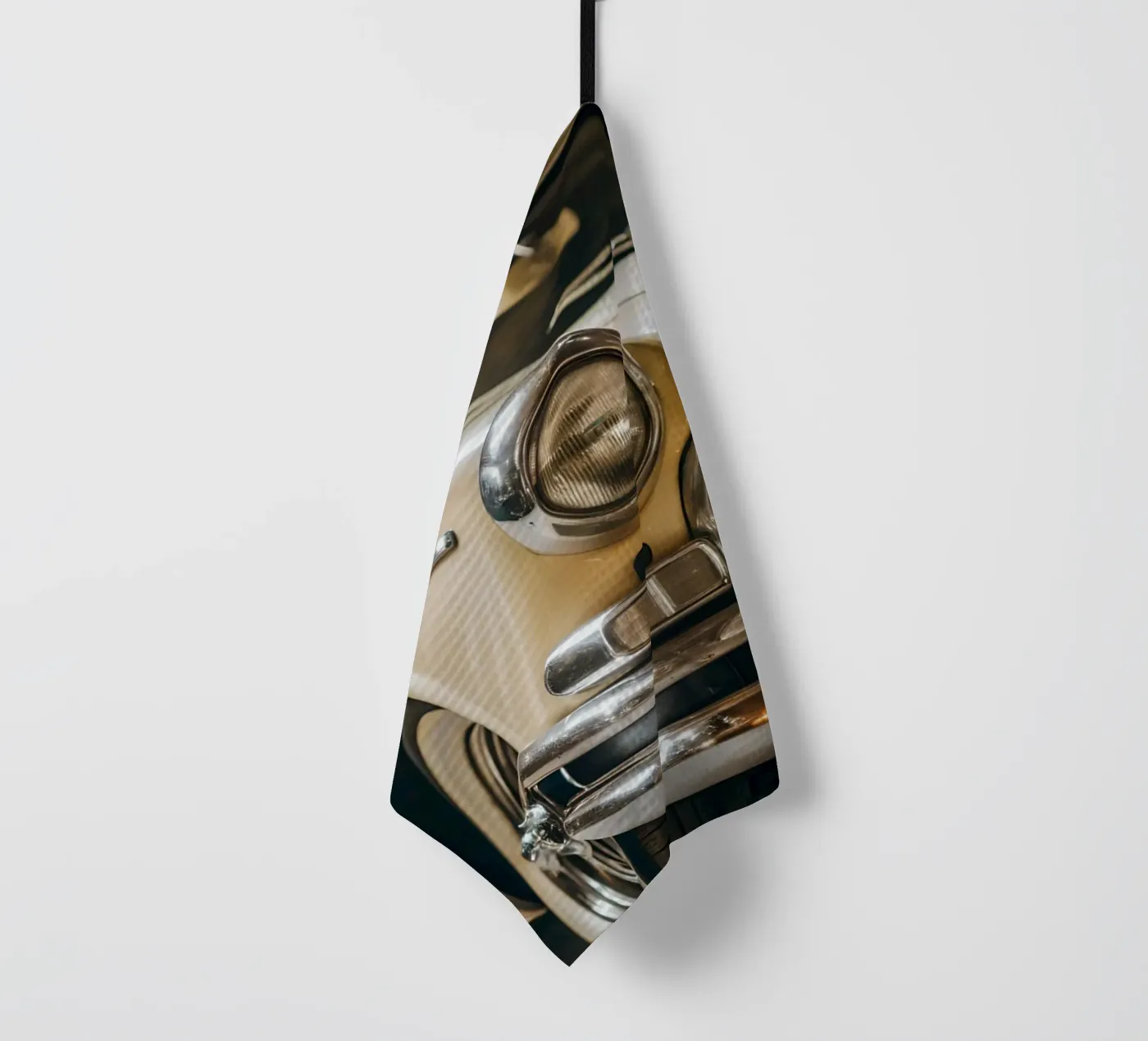 Creme Oldtimer Geschirrtuch von CAR EDITION