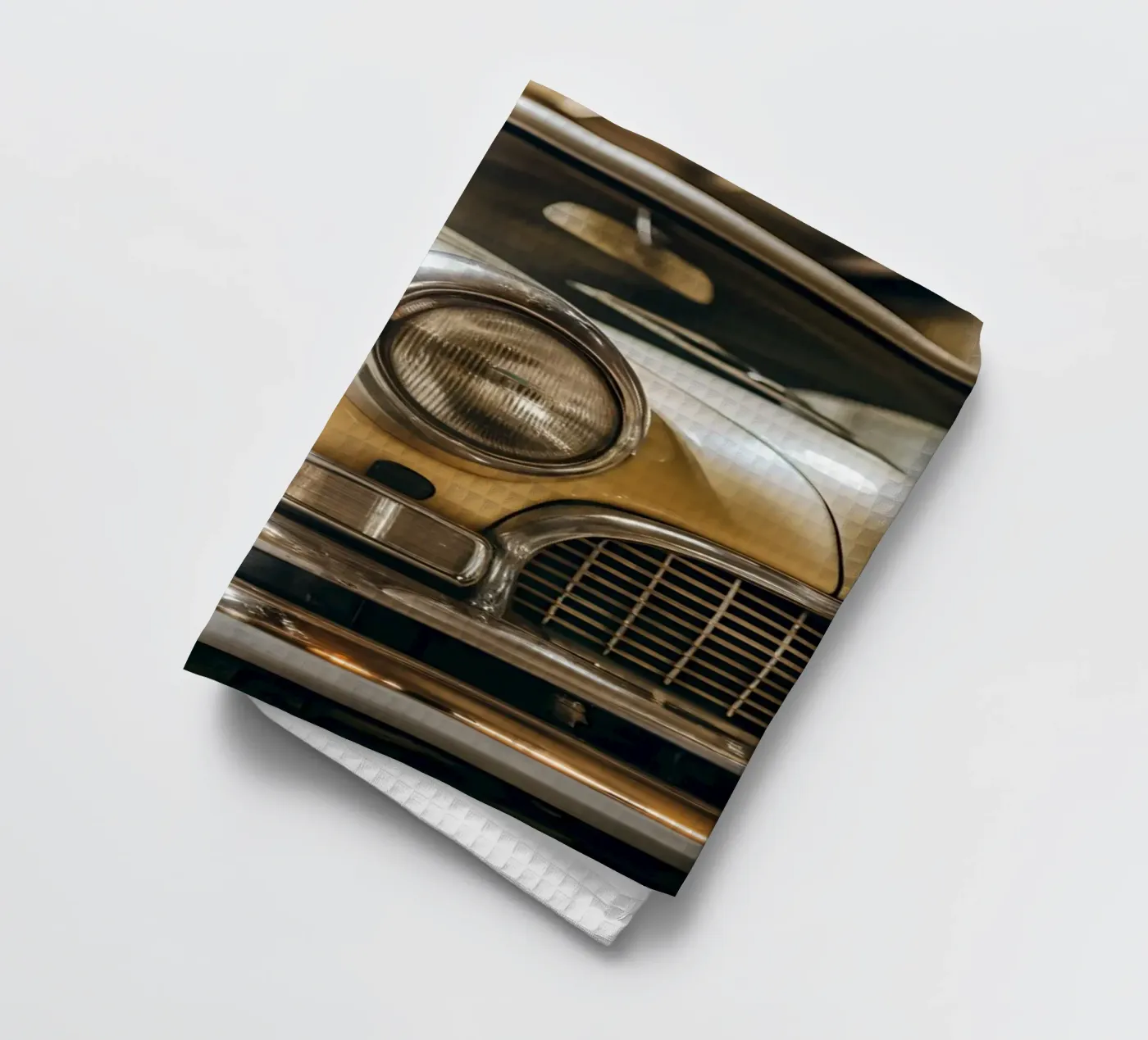 Creme Oldtimer Geschirrtuch von CAR EDITION