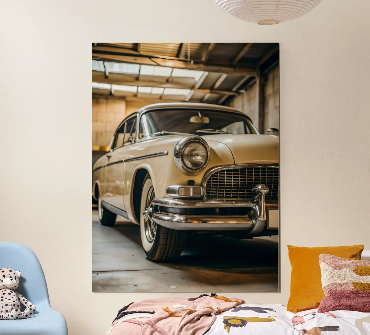 Cream Classic Car poster van CAR EDITION