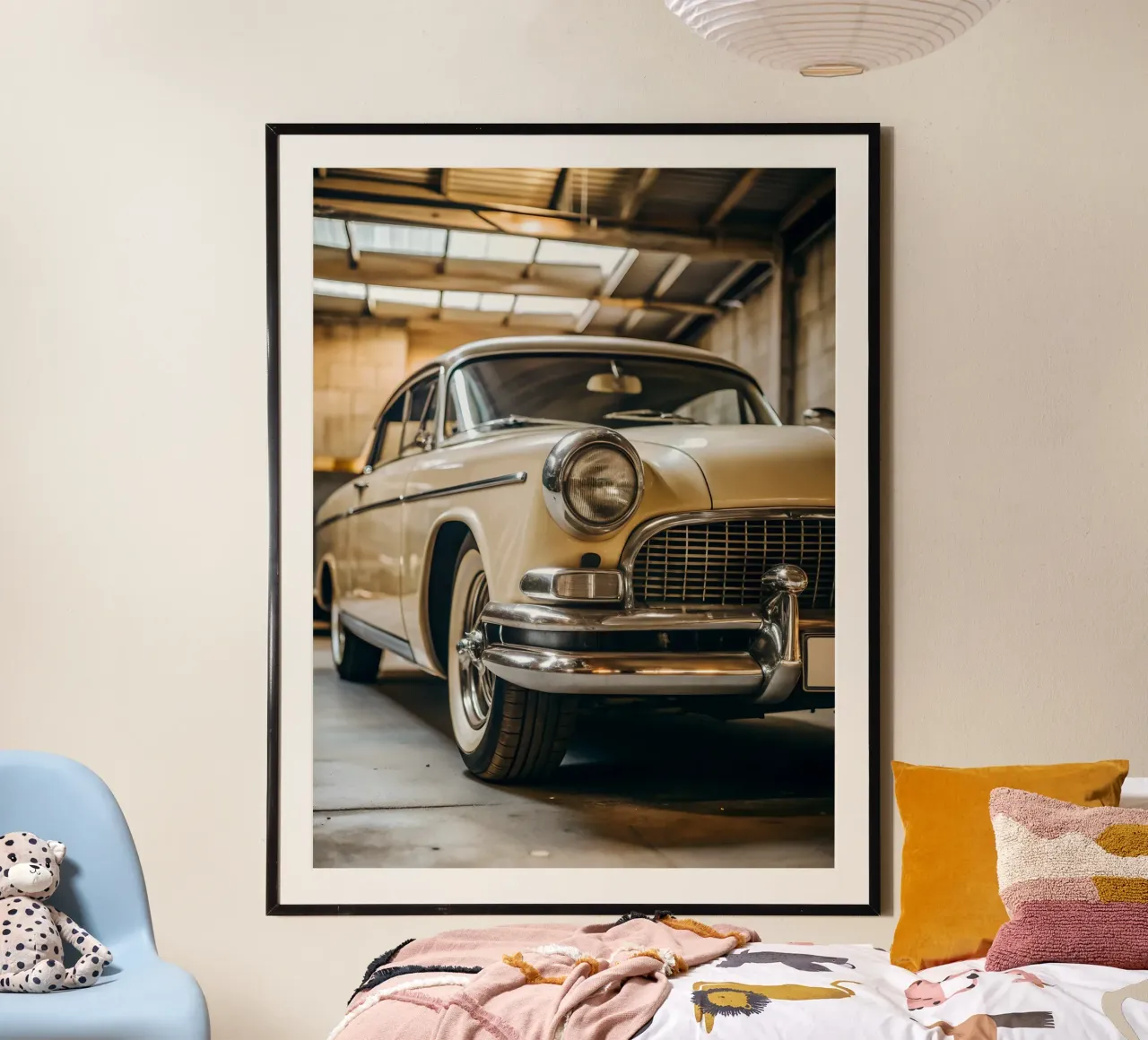 Cream Classic Car poster van CAR EDITION