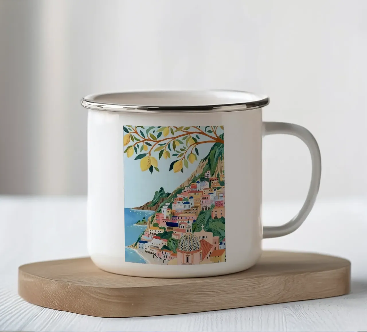 Positano - Italy tazza in smalto da Trending Art Company