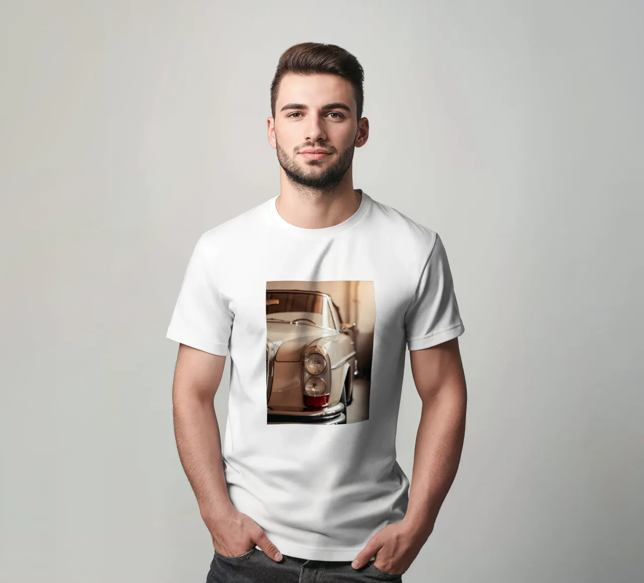 Crema Auto d'epoca t-shirt da CAR EDITION