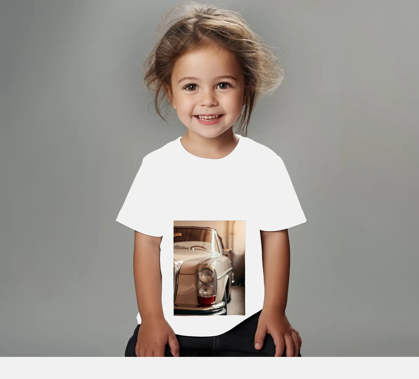 Creme Oldtimer Kinder T-Shirt von CAR EDITION