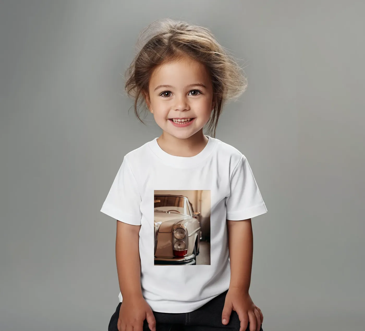 Creme Oldtimer Kinder T-Shirt von CAR EDITION