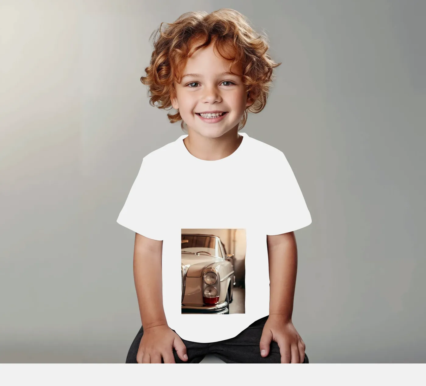 Creme Oldtimer Kinder T-Shirt von CAR EDITION