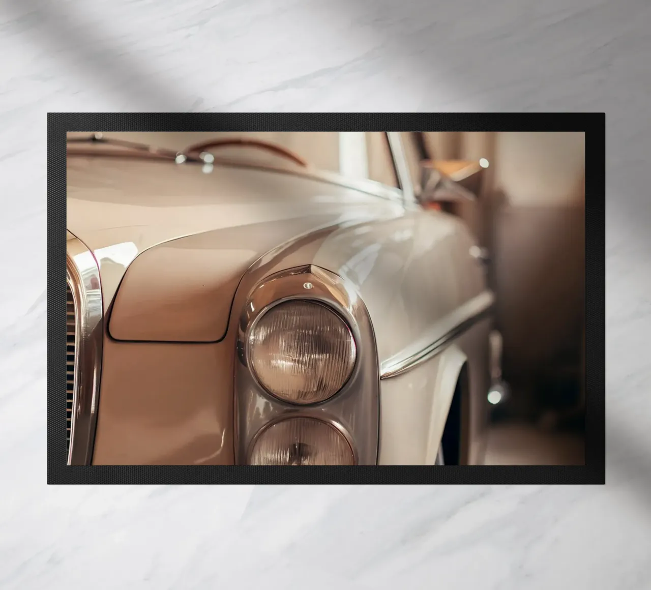 Creme Oldtimer Fußmatte von CAR EDITION