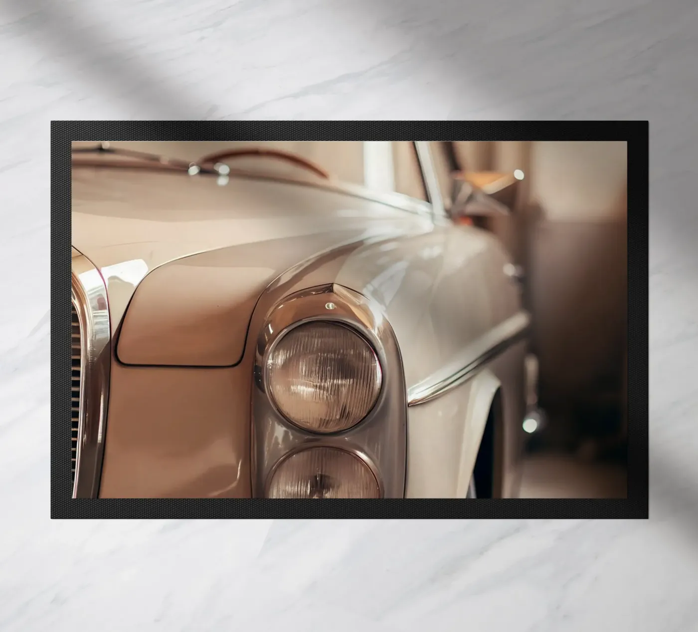 Creme Oldtimer Fußmatte von CAR EDITION
