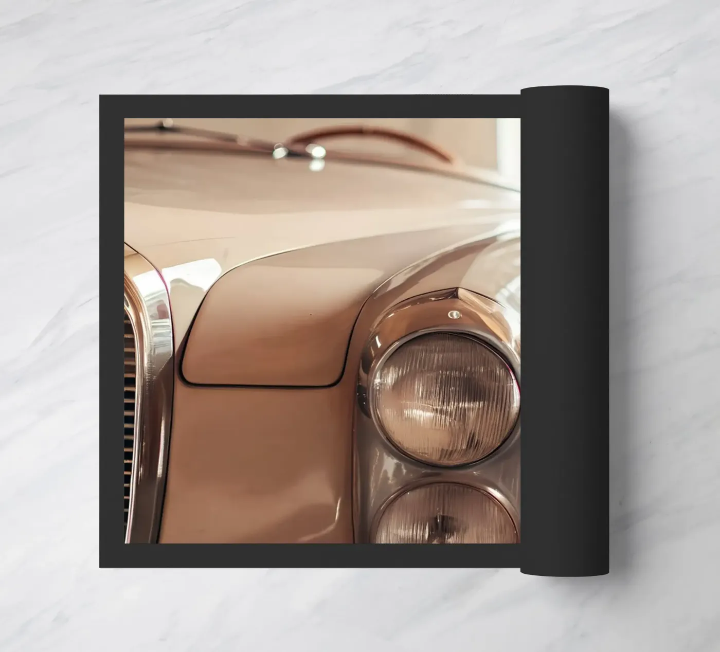 Creme Oldtimer Fußmatte von CAR EDITION